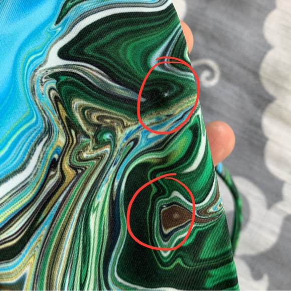 NEW 437 x The Mayfair Group Paradiso Sam Bikini Set (Sz S) Blue Green Marble - Picture 11 of 12